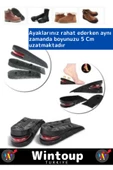 Premium Ortopedik Ultra Yumuşak Tasarım 5 Cm Boy Uzatan Ayakkabı Topuk Kaymaz Tabanlık 4 Çift - 3