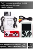 Premium Seri Çift Kişilik Mini Gamebox 400 Nostalji Oyunlu Çift Kişilik Mini El Atarisi - 1
