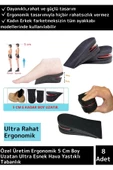 Özel Üretim Ortopedik Ultra Rahat Tasarım 5 Cm Boy Uzatan Ayakkabı Topuk Kaymaz Tabanlık 4 Çift - 1