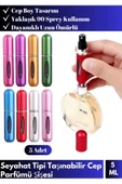 Özel Seri Doldurulabilir Taşınabilir Çanta Boy Mini Cep Parfümü Şişesi 5 Ml 5 Farklı Renk - 1
