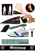 Premium Ortopedik Ultra Yumuşak Tasarım 5 Cm Boy Uzatan Ayakkabı Topuk Kaymaz Tabanlık 2 Çift - 2