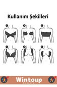 Özel Model 5M Ten Rengi İç Göstermez Göğüs Dikleştirici Şekillendirici Push Up Silikon Bant - 4