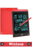 Premium Dijital Kalemli Çocuk Eğitim Tableti Grafik Ders Not Ödev Resim LCD Writing Tablet Kırmızı - 4