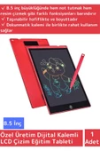 Premium Dijital Kalemli Çocuk Eğitim Tableti Grafik Ders Not Ödev Resim LCD Writing Tablet Kırmızı - 1