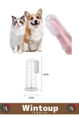Özel Seri Kedi Köpek Yumaşak Çift Yüzeyli Diş Temizleme Kaşıma Parmak Fırçası - 3