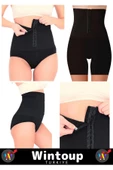 Özel Seri Vücut Şekillendirici Toparlayıcı Kaymaz Yüksek Bel Ağraflı Siyah Renk L/XL Slip Korse - 2