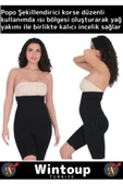 Özel İz Göstermez Yüksek Bel Kayma Önleyen Push Up İnceltici Popo Kaldırıcı Korse Siyah 2XL/3XL - 2