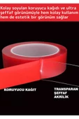 Özel Üretim Ultra Güçlü Çok Amaçlı Tamir Cam Dış Mekan Montaj 1,5mt Çift Taraflı Şeffaf Bant 10 Adet - 2