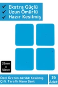 Premium Seri Süper Güçlü Akrilik Çift Taraflı Hazır Kesilmiş 25x30 Mm Asma Bant 36'lı thumbnail 1