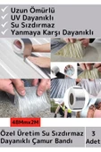Premium Seri Su Geçirmez Isıya Dayanıklı Alüminyum Ultra Güçlü Tamir Bandı Çamur Bant 3 Adet thumbnail 1