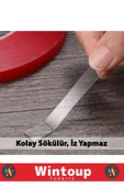 Özel Üretim Ultra Güçlü Çok Amaçlı Tamir Cam Dış Mekan Montaj 1,5mt Çift Taraflı Şeffaf Bant 10 Adet - 4