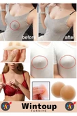 Özel Üretim Kadın Ten İç Giyim %100 Silikn Göğüs Ucu Kapatan Gizleyen Ped Nipple Pad 7 cm 2 Çift - 2