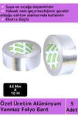 Premium Suya Sıcaklığa Dayanıklı Tamir Soba Boru Yama Alüminyum Yanmaz Folyo Bant 44Mm-10Mtr 5Ad - 1