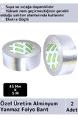Özel Üretim Suya Sıcaklığa Dayanıklı Tamir Soba Boru Yama Alüminyum Yanmaz Folyo Bant 45mm-5mt 2 Ad - 1