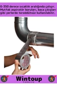 Özel Üretim Suya Sıcaklığa Dayanıklı Tamir Soba Boru Yama Alüminyum Yanmaz Folyo Bant 44Mm-10Mtr 5Ad - 3