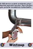 Özel Üretim Suya Sıcaklığa Dayanıklı Tamir Soba Boru Yama Alüminyum Yanmaz Folyo Bant 45mm-5mt 2 Ad - 3