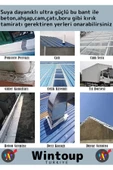 Özel Üretim Süper Güçlü Su Geçirmez Gri Çok Amaçlı Tamir ve İzolasyon Bandı 48mm x 10 Metre 3 Adet - 2
