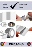 Özel Üretim Suya Sıcaklığa Dayanıklı Tamir Soba Boru Yama Alüminyum Yanmaz Folyo Bant 45mm-5mt 2 Ad - 4