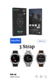 RW 46 Large Amoled Sport Watch With Torch Black Edition Wireless Charge 3 Strap Premium Series thumbnail 1