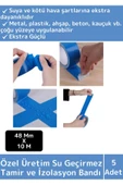 Özel Üretim Süper Güçlü Su Geçirmez Mavi Çok Amaçlı Tamir ve İzolasyon Bandı 48mm x 10m 5 Adet - 1