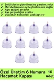 Özel Üretim Yüksek Kaliteli Selülit Çatlak Giderici Vakumlu 6 Numara Hacamat Kupası 10 Adet - 1