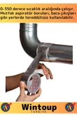Premium Seri Suya Sıcaklığa Dayanıklı Tamir Soba Boru Yama Alüminyum Yanmaz Folyo Bant 44Mm-20Mt 5Ad - 2