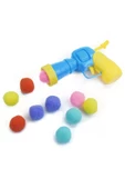 Özel Seri Peluş Top Atan İnteraktif Kedi Oyuncağı Stres Atma Tabancası Tabanca+30 Peluş Top - 3