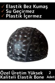 Özel Üretim Su Geçirmez Yüzücü Havuz Deniz Bonesi Elastik Bez Yüzme Şapkası Bone 2 Adet - 1