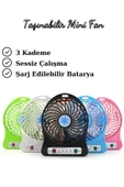 Mini Taşınabilir Portatif Fan 3 Kademeli El Fanı Ofis Ev Gündelik Kullanım thumbnail 1