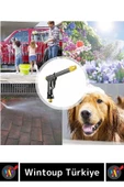 Özel Üretim Ayarlanabilir Başlıklı Güçlü Basınçlı Çok Fonksiyonlu Araba Bahçe Yıkama Tabancası - 4