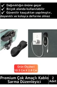 Premium Bilgisayar Notebook Şarj Kablosu Fön Airfryer Mutfak Çok Amaçlı Kablo Sarma Düzenleyici 2 Ad - 1