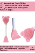 Premium Tasarım Çok Amaçlı Makyaj Esnek Yumuşak Silikon Yüz Temizleme Maske Uygulama Fırça&Spatulası - 1