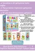 Premium Eğitici Zeka Dil Geliştirici Çocuk El Göz Koordinasyon Animals Mix & Match Karıştır Eşleştir thumbnail 1
