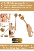 Özel Üretim %100 Doğal Yumuşak Selülit Önleyici Vücut Masajı Etkili Saplı At Kılı Banyo Duş Fırçası - 1