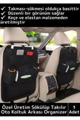 Özel Model Sağlam Keçe Elastan Üretim Pratik Sök Tak Oto Koltuk Arkası Çok Fonksiyonlu Organizer - 1