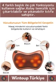 Özel Üretim 4 Başlıklı Yıkanabilir Kılıflı Aydınlatma Kutulu Çok Amaçlı Boyun Omuz Sırt Masaj Aleti - 2