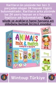 Premium Eğitici Zeka Dil Geliştirici Çocuk El Göz Koordinasyon Animals Mix & Match Karıştır Eşleştir thumbnail 2