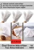 Premium Dayanıklı Yüksek Kaliteli Mikrofiber Pratik Çok Fonksiyonlu Temizlik Toz Alma Eldiveni 10'lu - 1