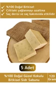 Özel %100 Doğal Bitkisel Güzel Kokulu El Yüz Saç Vücut Cilt Orijinal Sidr Sabunu 120 Gram 5 Adet - 1