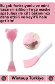 Premium Tasarım Çok Amaçlı Makyaj Esnek Yumuşak Silikon Yüz Temizleme Maske Uygulama Fırça&Spatulası - 2