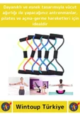 Premium Fitness Aerobik Pilates Jimnastik Egzersiz Spor Kas Açma-Germe Güçlenme Body Direnç Lastiği - 2