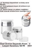 Özel Üretim Yüksek Kaliteli Vakum Basınç Hava Almaz Sıvı Şampuan Krem Losyon Kavanozu 50 Ml 5 Adet - 1