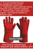 Yanmaz Eldiven Kaynak Yangın Mangal Tamir Su Geçirmez Yüksek Isıya Dayanıklı Çok Amaçlı Eldiven 1 Ad - 1
