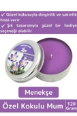 Premium Özel Metal Kutulu Arınma Huzur Meditasyon Yoga Esans Dekoratif Mum Oda Kokusu 120 Gram - 1