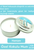 Premium Özel Metal Kutulu Arınma Huzur Meditasyon Yoga Esans Dekoratif Mum Oda Kokusu 120 Gram - 1