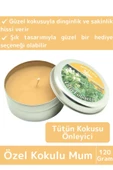 Premium Özel Metal Kutulu Arınma Huzur Meditasyon Yoga Esans Dekoratif Mum Oda Kokusu 120 Gram - 1