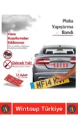 Premium Yağmur Rüzgar Neme Ekstra Güçlü Isıya Dayanıklı 9,5 X 3 Cm Çift Taraflı Plaka Bandı 12 Adet - 3