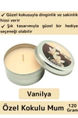 Premium Özel Metal Kutulu Arınma Huzur Meditasyon Yoga Esans Dekoratif Mum Oda Kokusu 120 Gram - 1