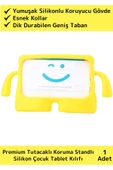 Premium Apple Samsung Uyumlu 11 Inch Silikon Yumuşak Tutacaklı Tam Koruma Kids Çocuk Tablet Kılıfı - 1