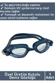 Premium Seri Ayarlanabilir Kayış Su Geçirmez UV Koruma Silikon Plastik Antifog Kutulu Deniz Gözlüğü - 1